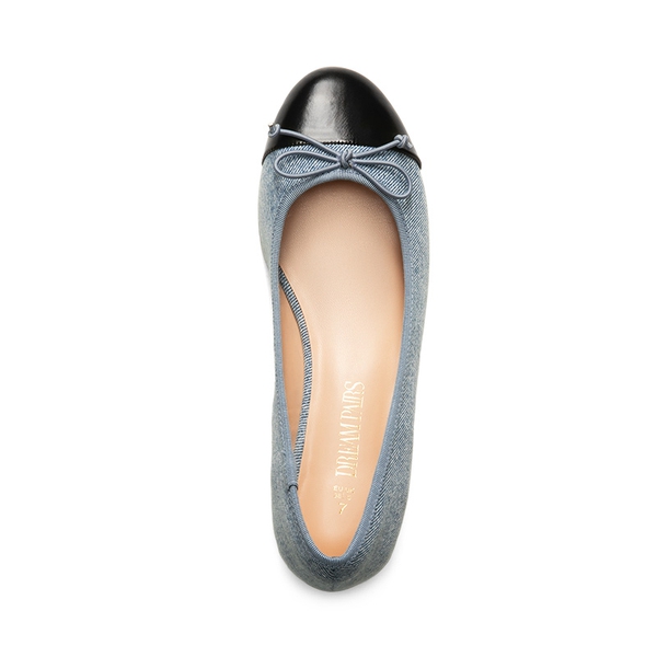 Bow Ballet Pumps - DENIM BLUE BLACK - 5